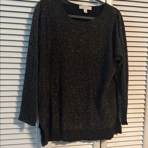 Michael Kors Black and Gold Knit Top